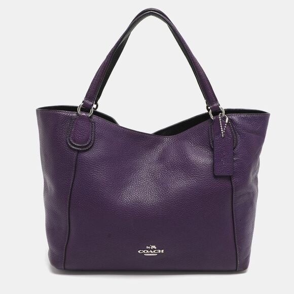 Coach Handbags - Coach Edie 28 Purple Leather Tote